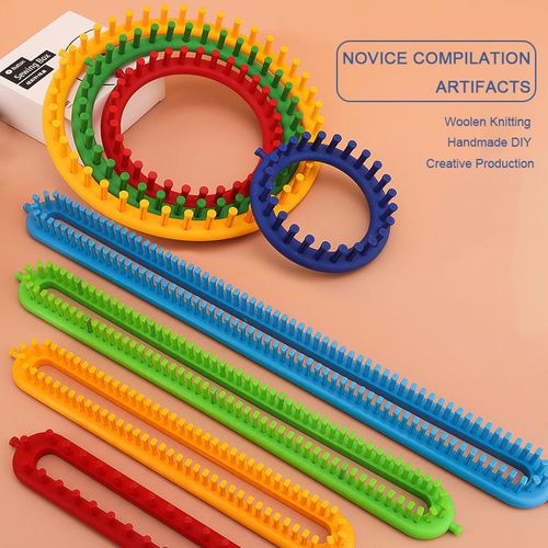 1 Set Knitting Loom Craft Yarn Kit Diy Tool Crochet Hook Hat Scarf Stitching Shawl Sweater Sock Blankets Knitter