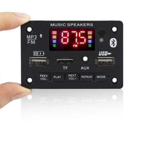 12V Bluetooth 5.0 MP3 Player Decoder Board 2X40W Amplifier FM Module