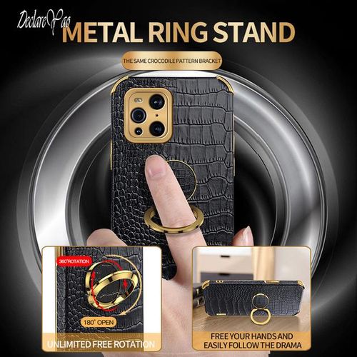 X2 Lite Case Declareyao Luxury Crocodile Pattern Ultra Slim 6d Plating Cover For Oppo Find X3 Pro Neo Case Silicone Soft Leather