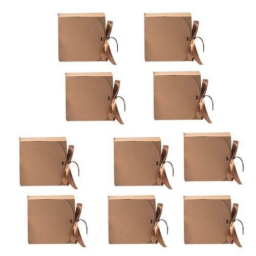 10Pcs Gift Boxes With Lids Candy Boxes For Brown 16.5cm