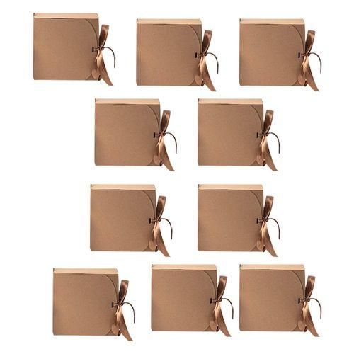 10Pcs Gift Boxes With Lids Candy Boxes For Brown 16.5cm
