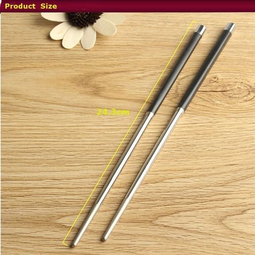 New Arrival 5 Pairs 304 stainless steel Japanese chopsticks set ECO-friendly metal chop sticks Sliver