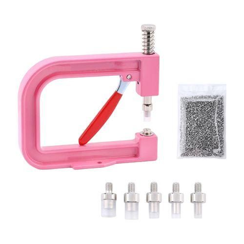 Caps Shoes Clothes Beads Rivet Fixing Machine Pink