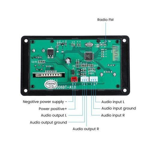 MP3  Board Audio DAC USB Player WMA WAV FLAC APE HiFi Lossless De With LCD Lyrics Display Recording TF FM