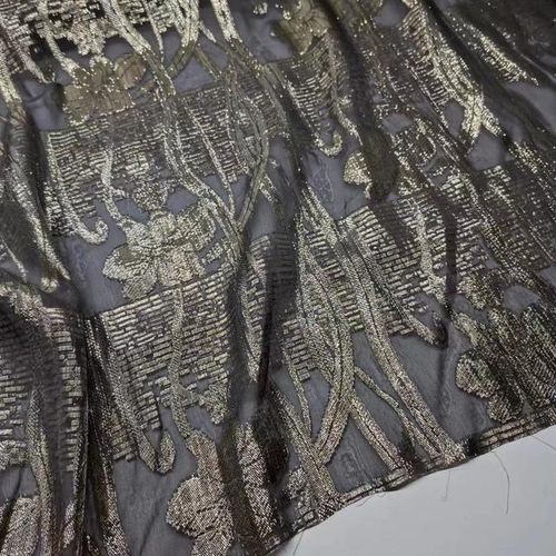Silk Tissue Brocade Shimmer Metallic Jacquard Shiny Saree Scarf Lurex Fabric Diy Sewing Material