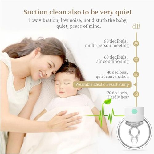 Smart Electric Wearable Breast Pump LED Display Portable Baby Silence Suction Cup Feeding Milk Half Bottles