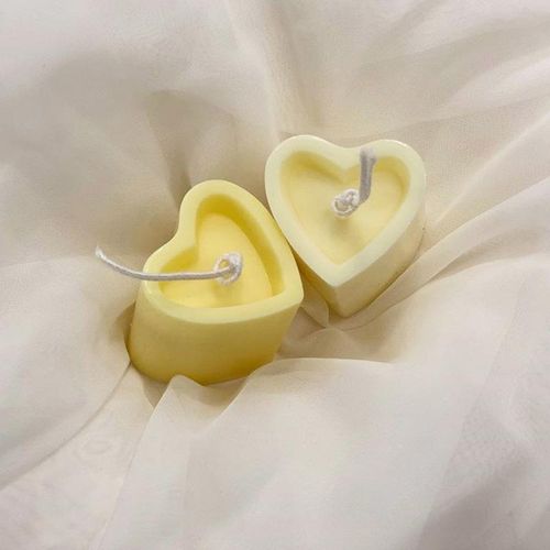 Diy Handmade Candle Mold 3d Heart Shape Columnar Plastic Candle Making Mould Wax Soap Molds Chocolate Cake Decor