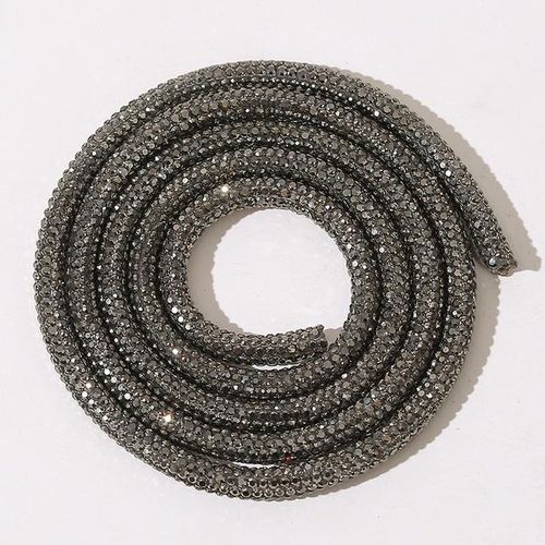 1m Glass Crystal Cord Rhinestone Rope Full Rhinestone Shoelace Bracelet Diy Shoes Bags Decorative For Bridal Dress