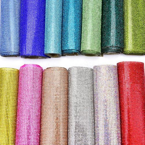 Hot Fix Glass Sheet 2mm Rhinestone Applique Trim Self Adhesive Banding Mesh Crystal Transfer Car Sticker Diy Clothing Decoration