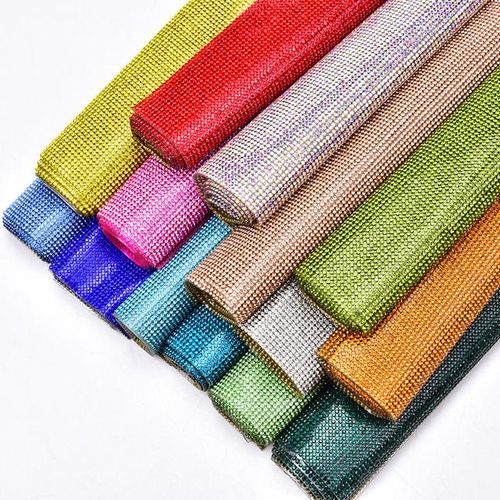 Hot Fix Glass Sheet 2mm Rhinestone Applique Trim Self Adhesive Banding Mesh Crystal Transfer Car Sticker Diy Clothing Decoration
