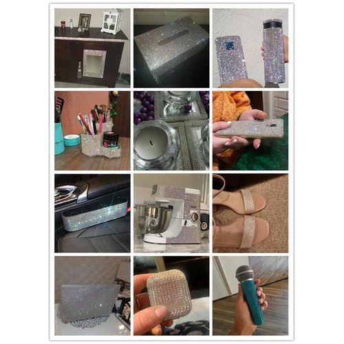 Hot Fix Glass Sheet 2mm Rhinestone Applique Trim Self Adhesive Banding Mesh Crystal Transfer Car Sticker Diy Clothing Decoration