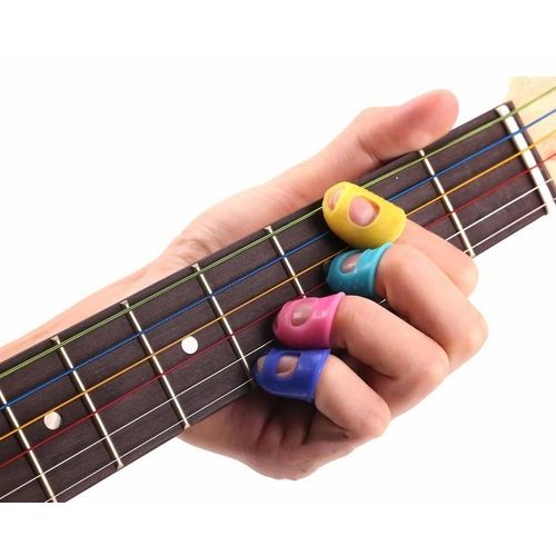 16pcs Thimbles Fingers Tip Guitar Silicone Thimble Finger Protectors For Sorting Paper/hand Sewing/counting Money/playing Guitar