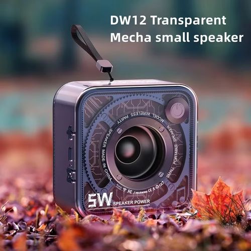 Future Mechanical Style Transparent Wireless Bluetooth Speaker Subwoofer Stereo Cyberpunk Speaker Gift For Girlfriend