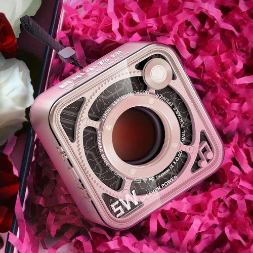 Future Mechanical Style Transparent Wireless Bluetooth Speaker Subwoofer Stereo Cyberpunk Speaker Gift For Girlfriend