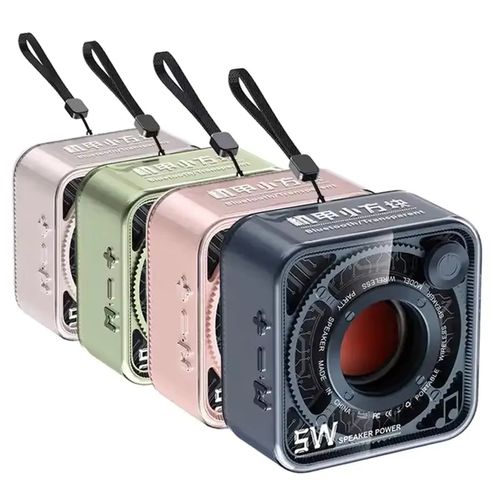 Future Mechanical Style Transparent Wireless Bluetooth Speaker Subwoofer Stereo Cyberpunk Speaker Gift For Girlfriend