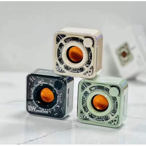 Future Mechanical Style Transparent Wireless Bluetooth Speaker Subwoofer Stereo Cyberpunk Speaker Gift For Girlfriend