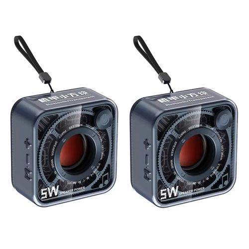 Future Mechanical Style Transparent Wireless Bluetooth Speaker Subwoofer Stereo Cyberpunk Speaker Gift For Girlfriend