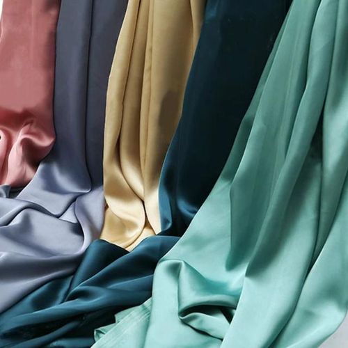 Soft Satin Silky Chiffon Fabric Solid Color Fabric For Dress Pajamas White Black Red Pink Green Peach Burgundy Blue