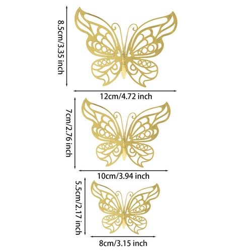 Elegant 3D Butterfly Wall Decals Set - Waterproof And