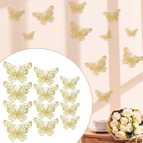 Elegant 3D Butterfly Wall Decals Set - Waterproof And