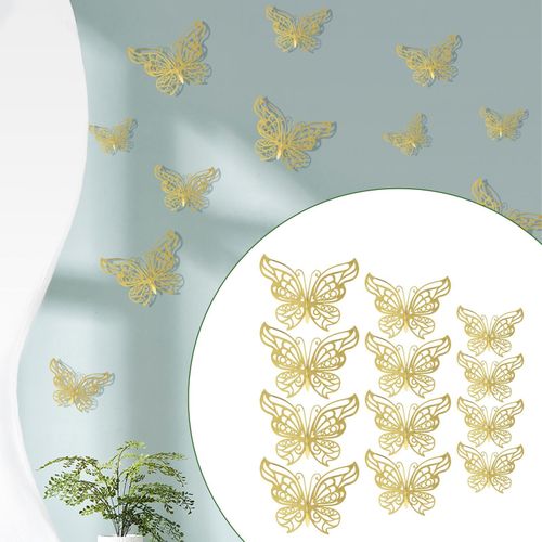 Elegant 3D Butterfly Wall Decals Set - Waterproof And