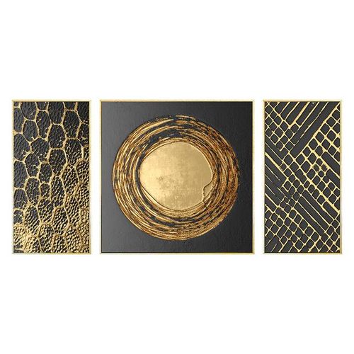 3 Pieces Set Luxury Abstract Golden Painting Cross Stitch Diamond Mosaic Wall Art Gold Foil For Living Room Home Decor Cuadros