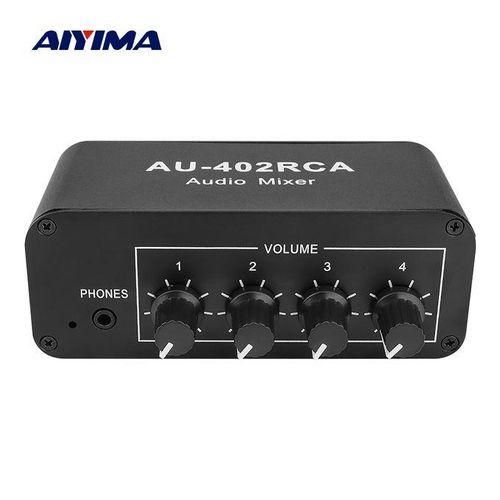 Stereo Audio Mixer MultiChannel Audio Source Reverberator Volume Independent Control 3.5mmA Headphone Driver 4 Input
