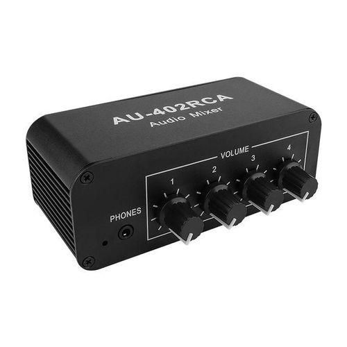 Stereo Audio Mixer MultiChannel Audio Source Reverberator Volume Independent Control 3.5mmA Headphone Driver 4 Input