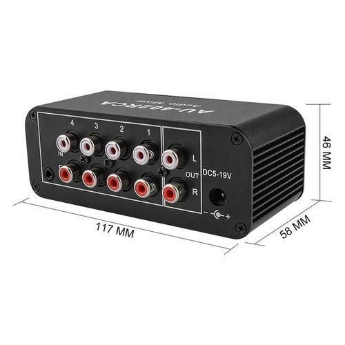 Stereo Audio Mixer MultiChannel Audio Source Reverberator Volume Independent Control 3.5mmA Headphone Driver 4 Input
