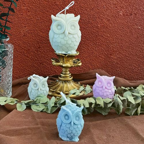 Cute Large Owl Silicone Candle Mold Diy Animal Candle Wax Making Supplies Chocolate Soap Resin Mold S Craft Home Decor