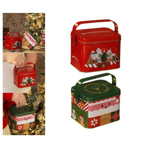 Christmas Gift Tins Multifunctional Small Packaging Red