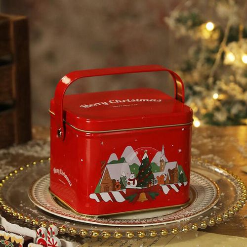 Christmas Gift Tins Multifunctional Small Packaging Red