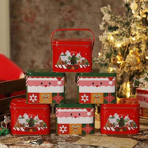 Christmas Gift Tins Multifunctional Small Packaging Red
