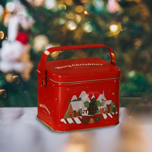 Christmas Gift Tins Multifunctional Small Packaging Red
