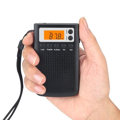 Radio Receiver Mini Radio Fm Digital Portable Radio Automatic Search And Storage Alarm Support Headphone With Wrist Strap Buck