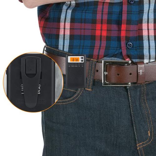 Radio Receiver Mini Radio Fm Digital Portable Radio Automatic Search And Storage Alarm Support Headphone With Wrist Strap Buck