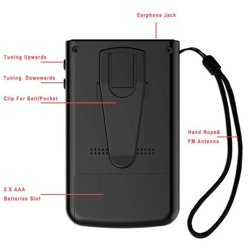 Radio Receiver Mini Radio Fm Digital Portable Radio Automatic Search And Storage Alarm Support Headphone With Wrist Strap Buck