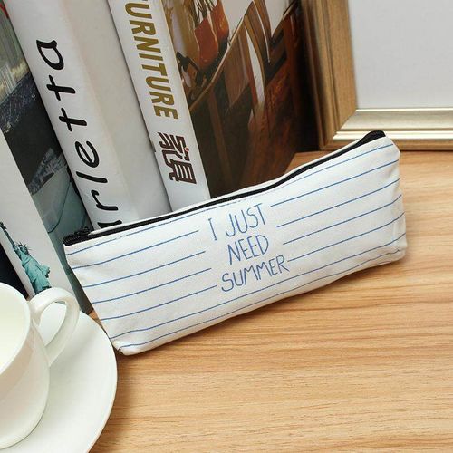 1 Pc Words Canvas School Pencil Case Stationery Storage Organizer Pen Bags Pouch Kawaii Pencil Bag Escolar Papelaria Pencilcase nice