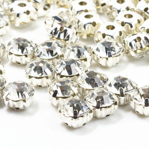 100pcs Rhinestone Loose Faceted Beads Wedding