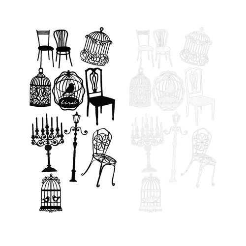 20 Pieces  For Scrapbooking Decorative Chair