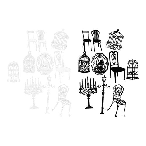 20 Pieces  For Scrapbooking Decorative Chair
