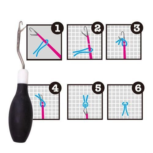 Bent Latch Hook Tool For Rug Crochet  Carpet Hook For
