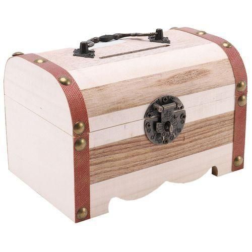 915 Generation 1PC Wooden Piggy Bank Safe Money Box Savings With Lock Wood