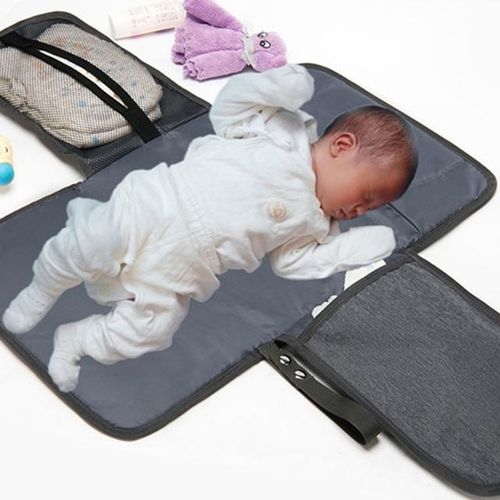 Baby Waterproof Changing Mat Portable Nappy Changing Mat Foldable Cushioned Travel Change Mat for Infant Toddler Newborn