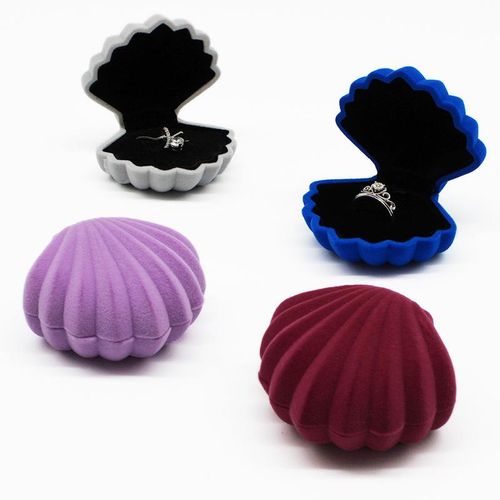 Creative shell shaped earrings, ring boxes, jewelry packaging boxes, gift boxes, proposal gifts