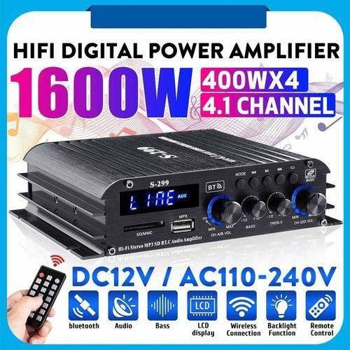 4400W 4.1Channel Mini HiFi Digital Bluetooth Wireless Power Amplifier Car Home Audio Stereo Speakers BAmplifier USBSD AUX