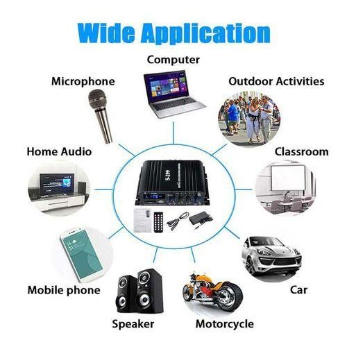 4400W 4.1Channel Mini HiFi Digital Bluetooth Wireless Power Amplifier Car Home Audio Stereo Speakers BAmplifier USBSD AUX