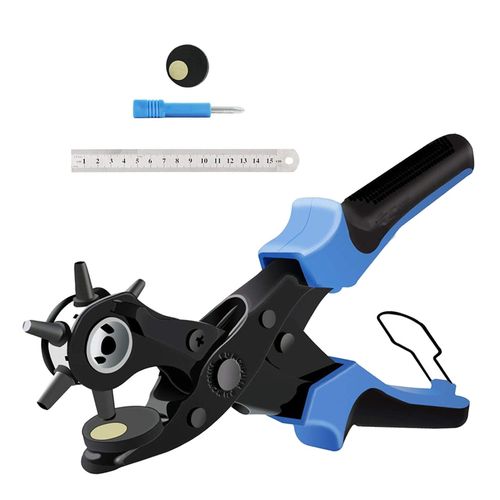Leather Belt Hole Punch Tool Revolving Punching For Shoe Purses
