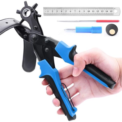Leather Belt Hole Punch Tool Revolving Punching For Shoe Purses