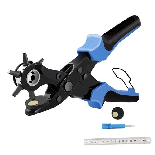 Leather Belt Hole Punch Tool Revolving Punching For Shoe Purses